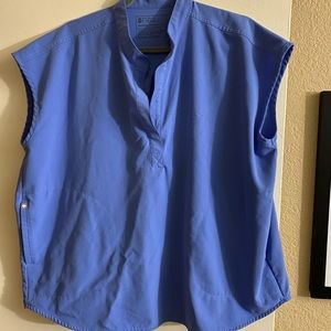 Figs Ceil Blue Rafaela Oversized Scrub Top, XL